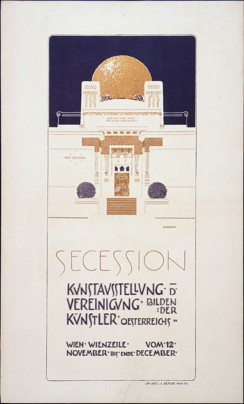 Joseph Maria Olbrich, Secession II, 1898. Poster. Color lithograph, 58 x 51 cm. Acquired by exchange. 329.1977. The Museum of Modern Art, New York.